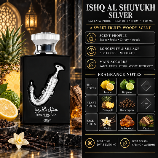 Ishq Al Shuyukh Silver - Lattafa