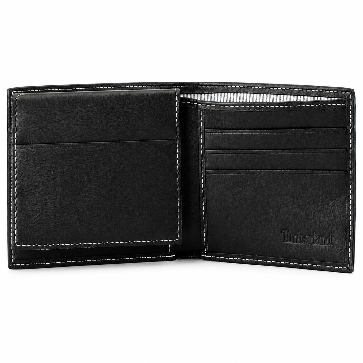 Timberland Men’s Genuine Leather Wallet & Belt Gift Set – Black