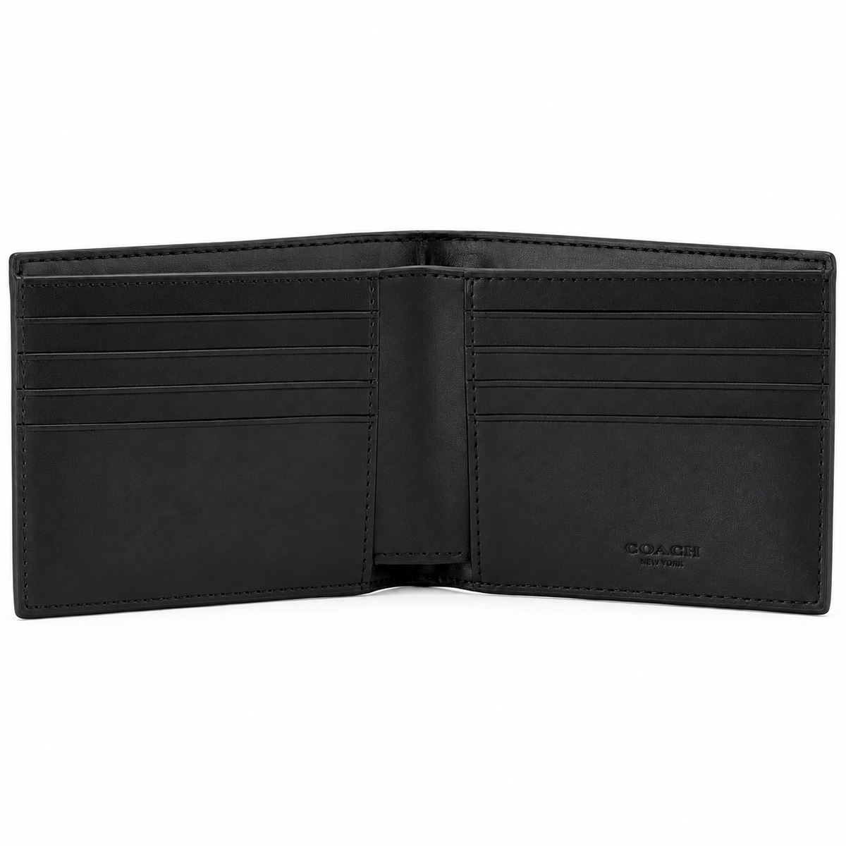 Coach Men’s Genuine Leather Wallet, Card Holder & Belt Gift Set – Black